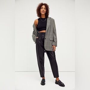 Free People Cecily Vegan Leather High Rise Pants size 8